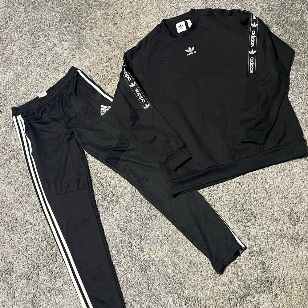 Adidas Black Track Pants adidas sweater black set